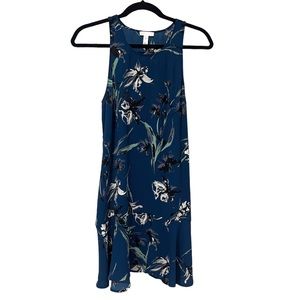Leith Blue Floral Mini Casual Summer Dress - Pullover (XS)